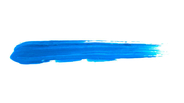 istock Blue Acrylic Paint Stroke Isolated on White Background 1145941998