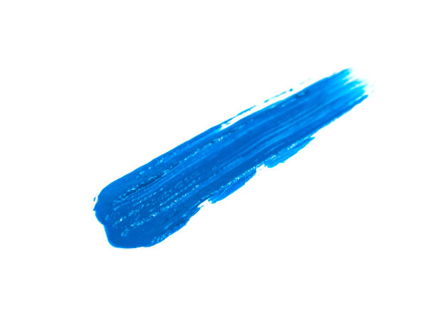 istock Blue Acrylic Paint Stroke Isolated on White Background 1145942004