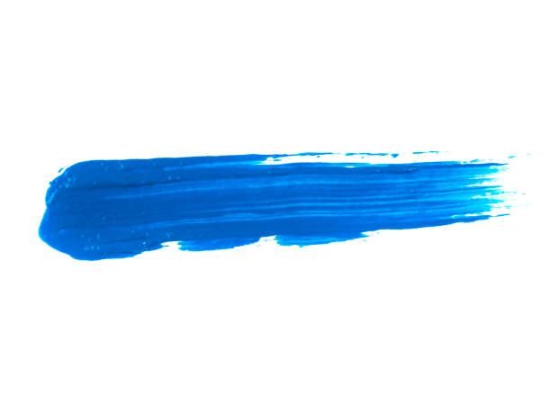 istock Blue Acrylic Paint Stroke Isolated on White Background 1145942012