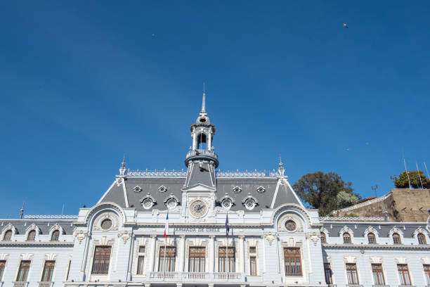 istock Chilean Navy (Chief command of the Chilean Navy) building at Plaza Sotomayor Square-Valparaiso, Chile 1145942811