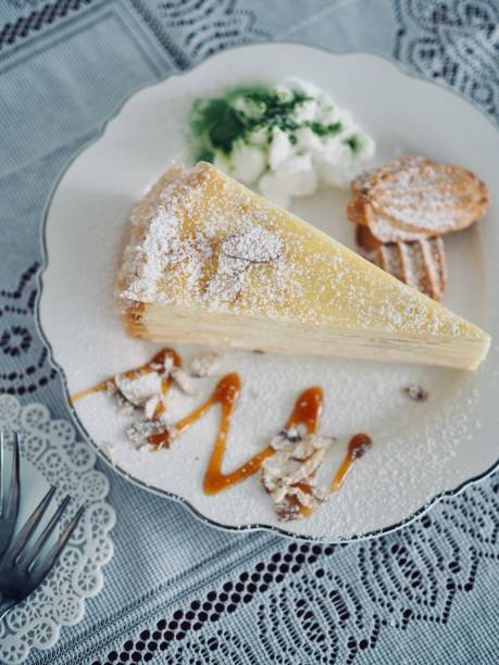 istock Asian style Cheese cake and cookies 1145944530