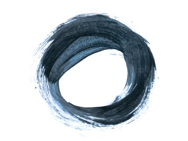 istock Black Acrylic Paint Stroke Isolated on White Background 1145945094