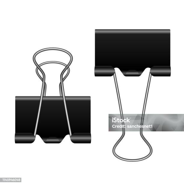 Binder Clips Texture Binder Clip 2 Stock Illustration - Download Image Now - Attached ...