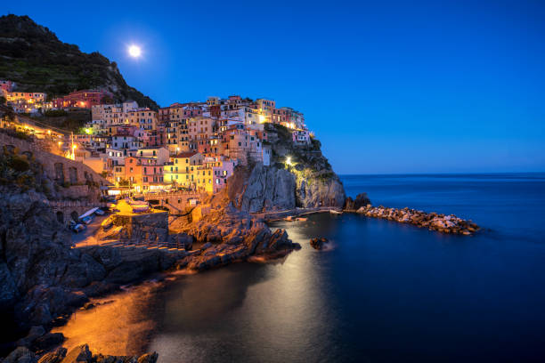 istock Manarola, Cinque Terre (Italian Riviera, Liguria) amazing beautiful view at twilight 1145953645