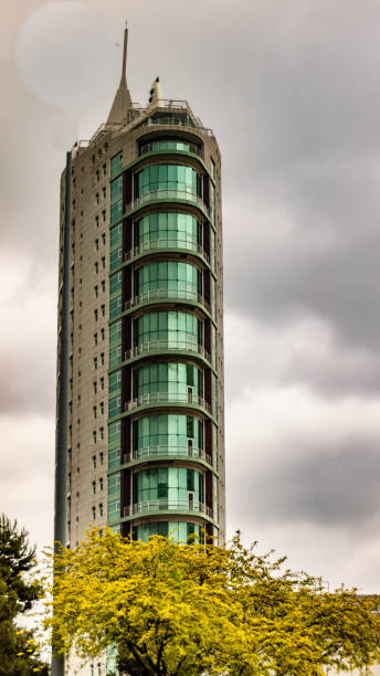 istock view of orient train station tower with beautiful treen 1145954220