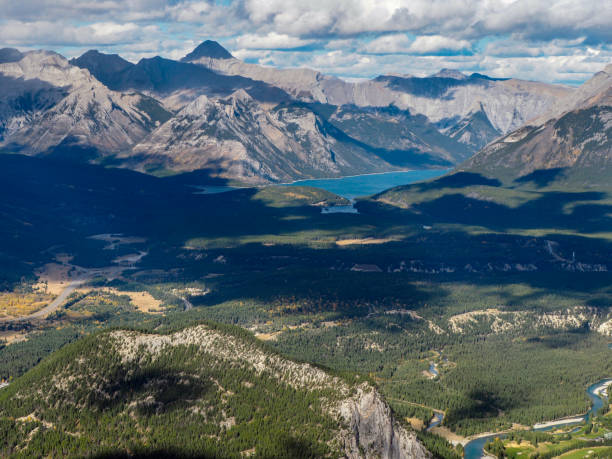 istock Mountain View of Banff National Park, Canada with Trees and Clouds 1145956581