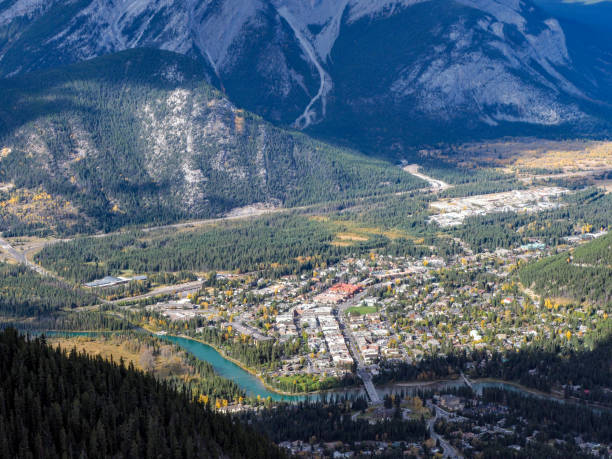 istock Mountain View of Banff National Park, Canada with Trees and Clouds 1145956591