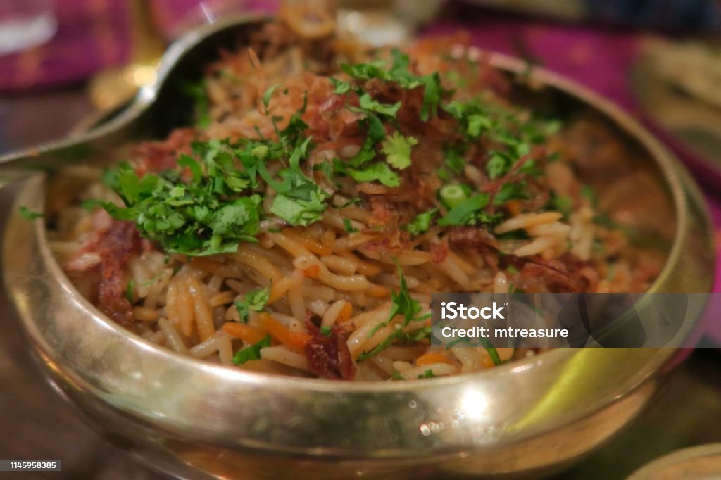 Image Of Lucknowi Chicken Biryani Recipe At Indian Restaurant Dinner