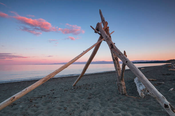 Esquimalt Lagoon Sunset Esquimalt Lagoon at sunset. colwood photos stock pictures, royalty-free photos & images