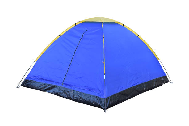 istock Blue color dome tent isolated on white background. 1145968924