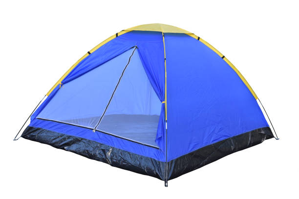 istock Blue color dome tent isolated on white background. 1145968965