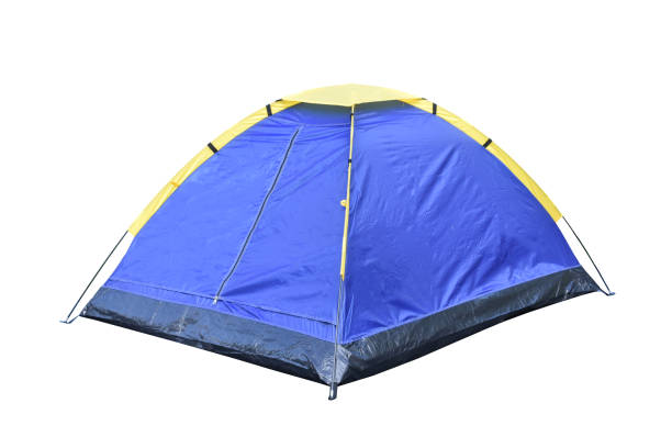 istock Blue color dome tent isolated on white background. 1145969153