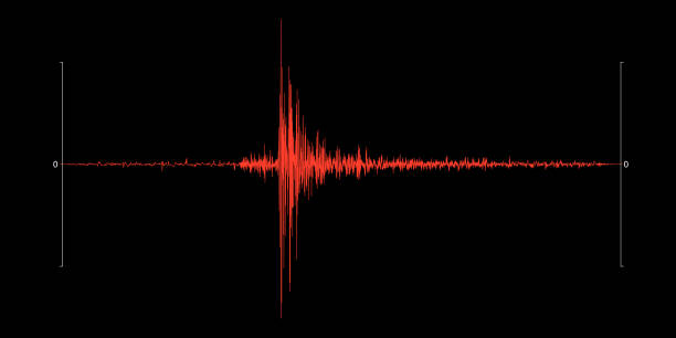 レッド seismogram - geological feature audio点のイラスト素材／クリップアート素材／マンガ素材／アイコン素材