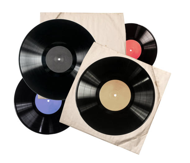 istock Old paper case for vinyl record 1145973658