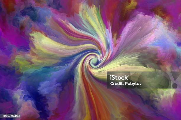 Color In Motion Metaphor On The Subject Of Design Creativity And Imagination Stock Illustration - Download Image Now
