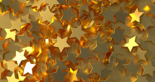 doskonałe złote gwiazdy - star shape service perfection gold zdjęcia i obrazy z banku zdjęć