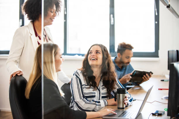 istock Business people working in modern office 1145979095