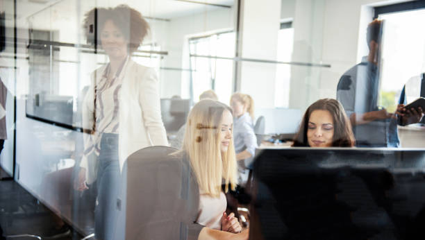 istock Business people working in modern office 1145979105