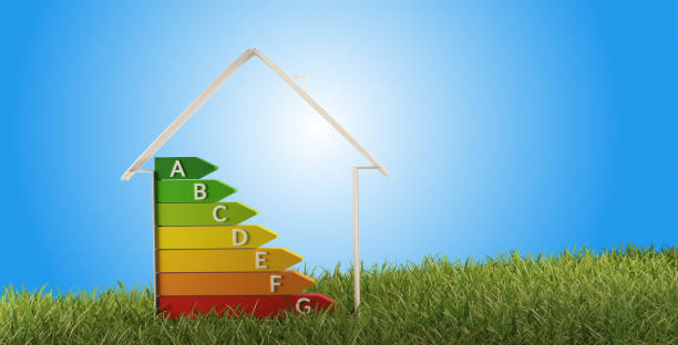 istock 3d-illustration symbol house energy efficiency 1145981063