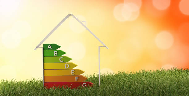 istock 3d-illustration symbol house energy efficiency 1145981336