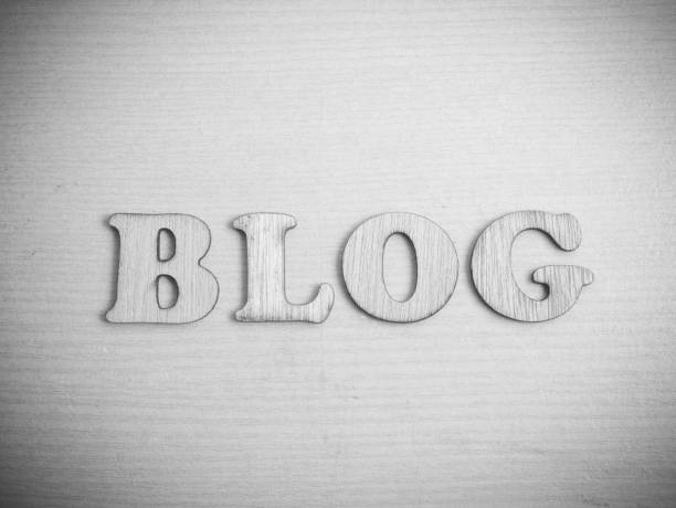 istock Blog, Wooden Words Typography Concept 1145981795