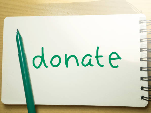 istock Donate, Motivational Business Charity Sharing Words Quotes Concept 1145982957