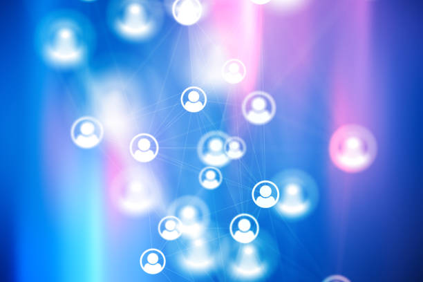istock Social Network Connections icons on backgrounds 1145985230