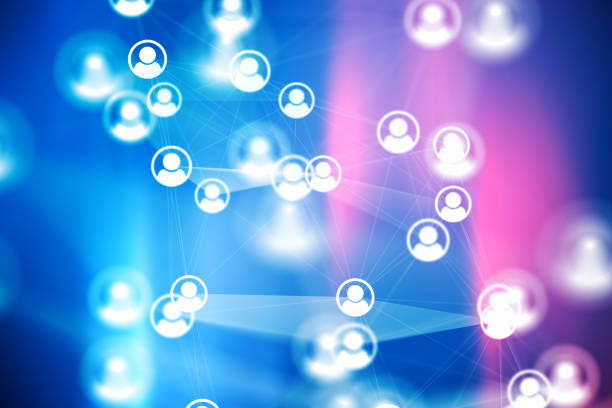 istock Social Network Connections icons on backgrounds 1145985248