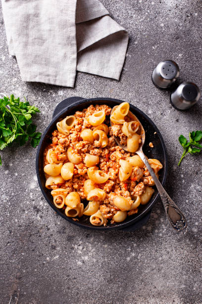 istock Pasta Bolognese with meat sauce 1145991305