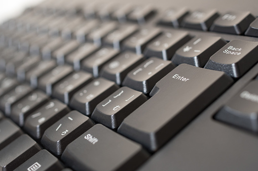 Photo of computer keyboard.