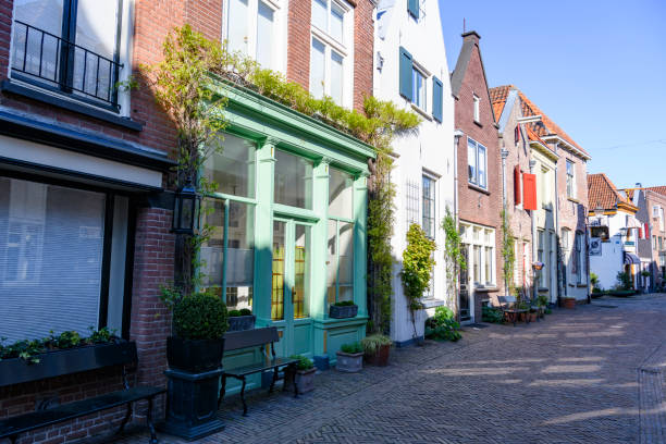 istock Street view in Deventer, Overijssel, Netherlands during a beautiful springtime day 1145994277