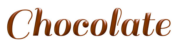 istock 3d lettering, chocolate Word for logo, design, poster and packaging, 3d rendering illustration 1145996777
