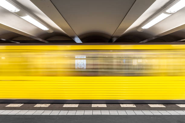 istock Blurred Motion Of Train At Subway Station 1145997507