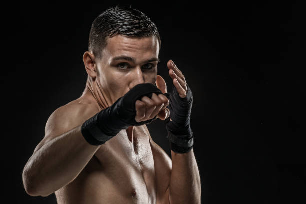 istock Multi-ethnic fight sport athlete shadow boxing 1146001310