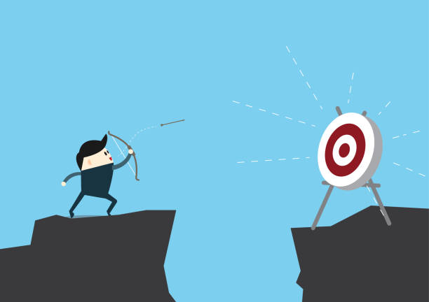 istock Businessman Shoot Arrow to the bow. Business Concept 1146001613