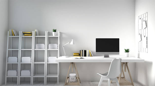 istock 3d rendering of modern Office area 1146005612