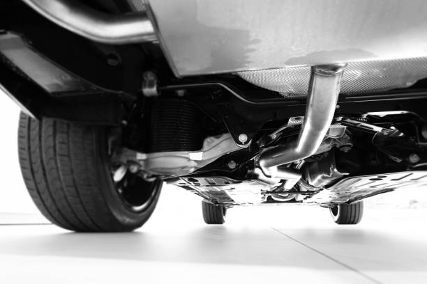 istock Car from below with new exhaust 1146006876