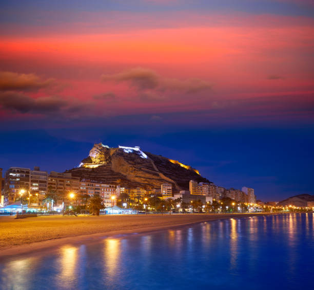 istock Alicante skyline at sunset from Postiguet 1146006976