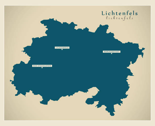 Modern Map - Lichtenfels county of Bavaria DE Modern Map - Lichtenfels county of Bavaria DE lichtenfels stock illustrations