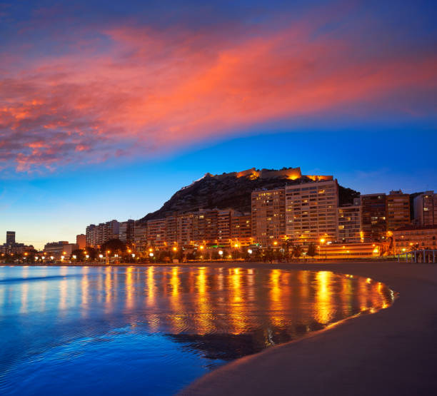 istock Alicante skyline at sunset from Postiguet 1146009366