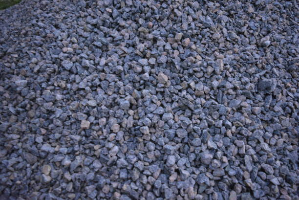 istock Pile of small gray crushed stone for construction work. 1146012797