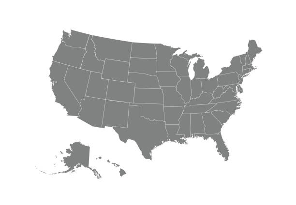 アメリカの地図。フラットスタイル-ストックベクトル。 - hawaii north america点のイラスト素材／クリップアート素材／マンガ素材／ア��イコン素材