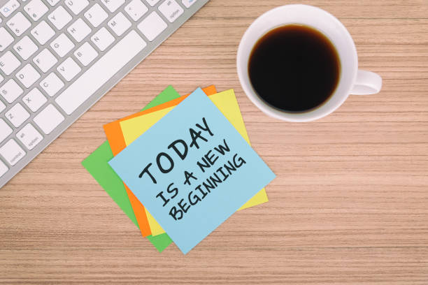istock Life Quotes - Today is a new beginning 1146016164