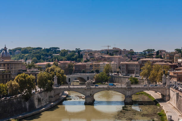 istock Tiber River, Ponte Sant'Angelo and Ponte Vittorio Emanuele II (on the back) 1146016224