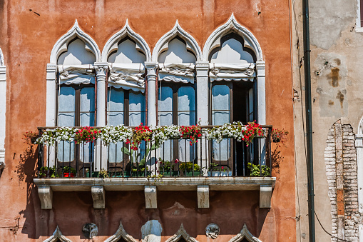 An element of the traditional architectural design of a Venetian house