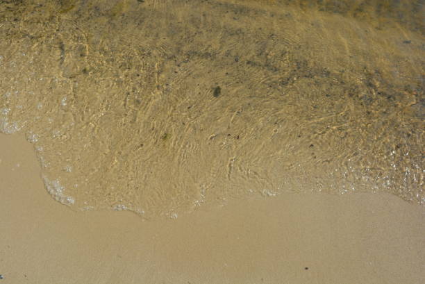 istock Yellow river sand with a river wave of the Dnieper. 1146020344
