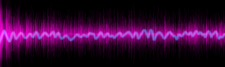 Violet sound equalizer wafe concept on black backround