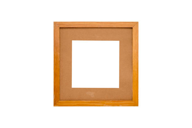 istock old wood picture frame with passepartout, isolated on white 1146026590