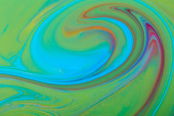 istock Abstract acrylic paint background. Green, yellow and blue 1146026968