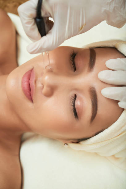 istock Laser therapy from wrinkles on face 1146030672